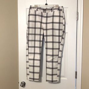 Target A New Day white and black plaid pants
